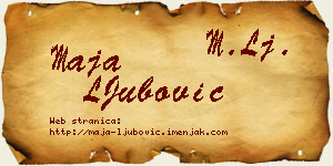 Maja LJubović vizit kartica